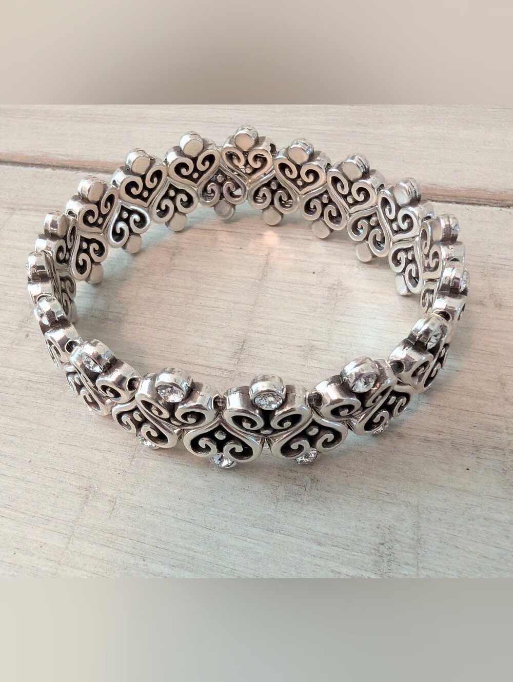 Brighton Alcazar Heart Stretch Bracelet Size Small
